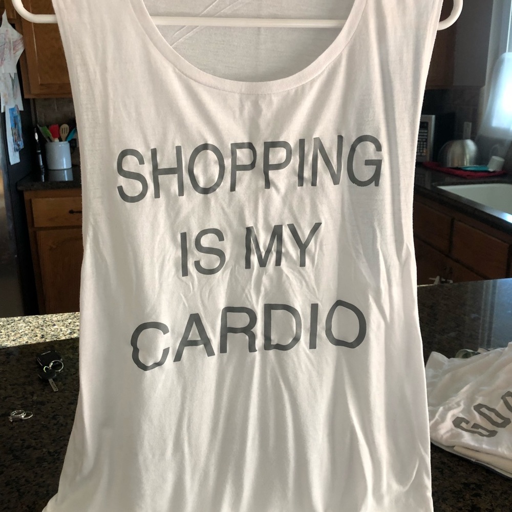 Shopping is my cardio tank top